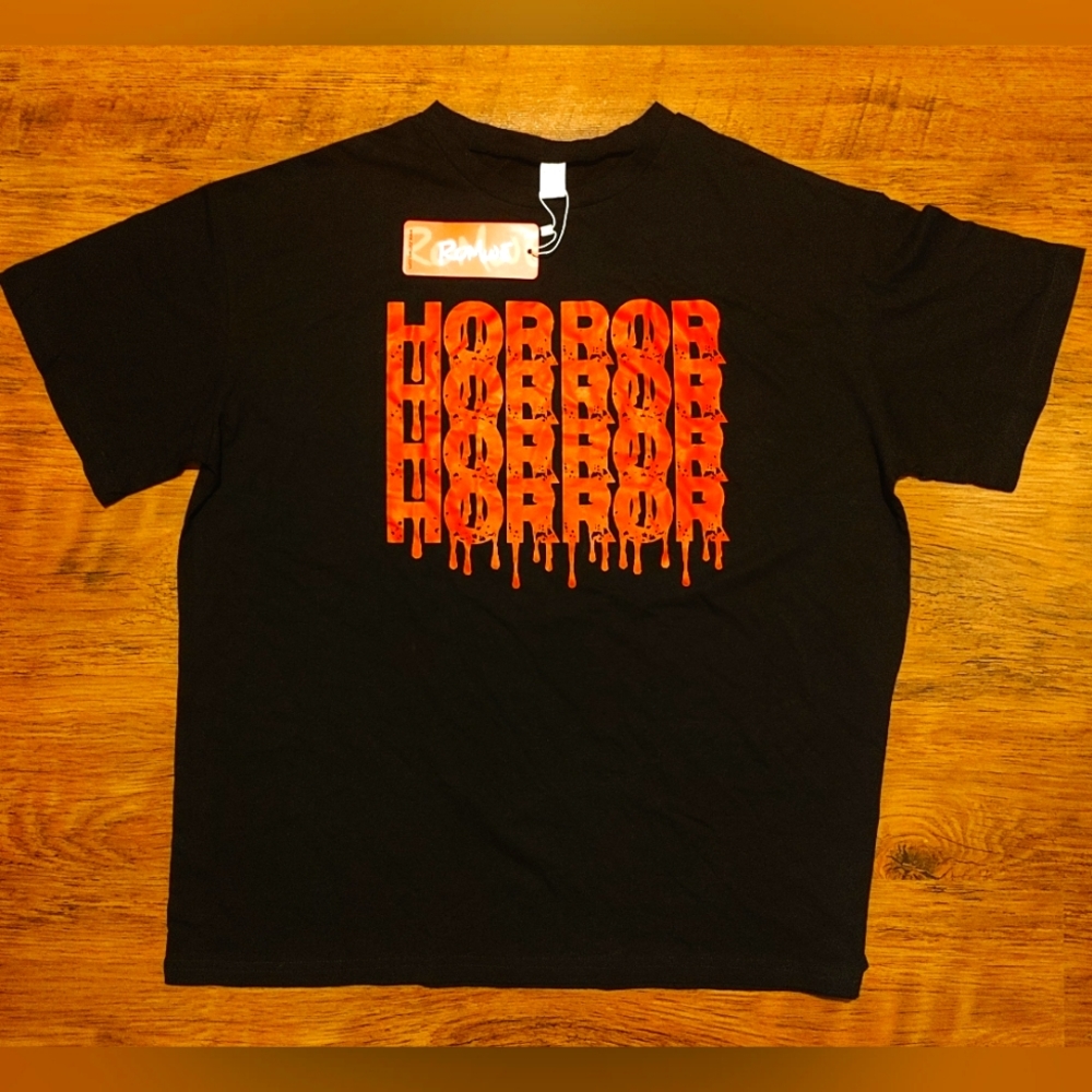 ROMWE horror HORROR pop NEW NWT Shirt graphic tee goth cult classic slasher